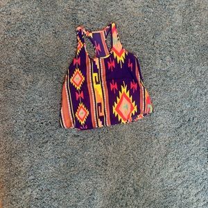 Multicolored cropped tank.